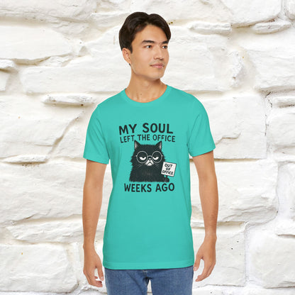 "My Soul Left The Office..." |Funny Cat T-Shirt | Nunu&Miao Studio - Nunu&Miao Studio