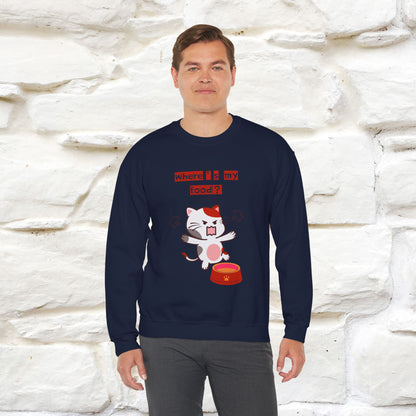 ''Where's My Food'' | Cute Cat Sweatshirt | Nunu&Miao Studio