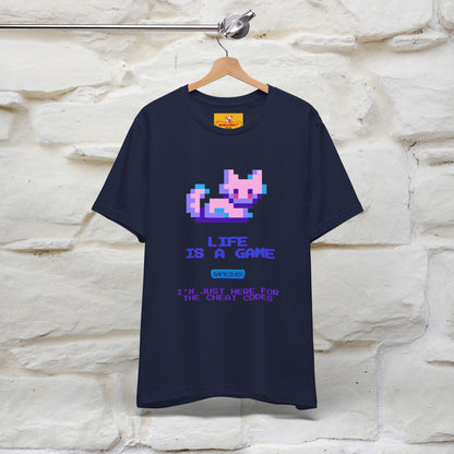 "Life Is A Game, I Am Just Here Fo The Cheat Code"  Cat T-Shirt | Nunu&Miao Studio - Nunu&Miao Studio