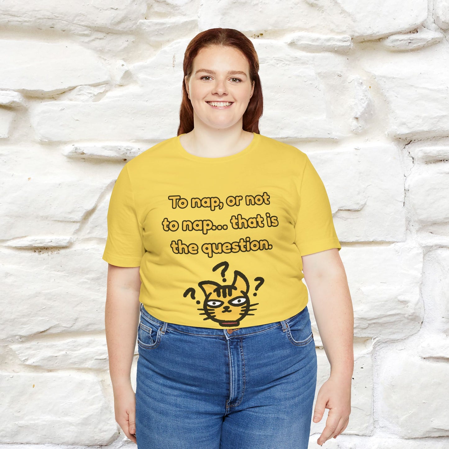 “To nap, or not to nap… that is the question.''| Funny T-Shirt | Nunu&Miao Studio