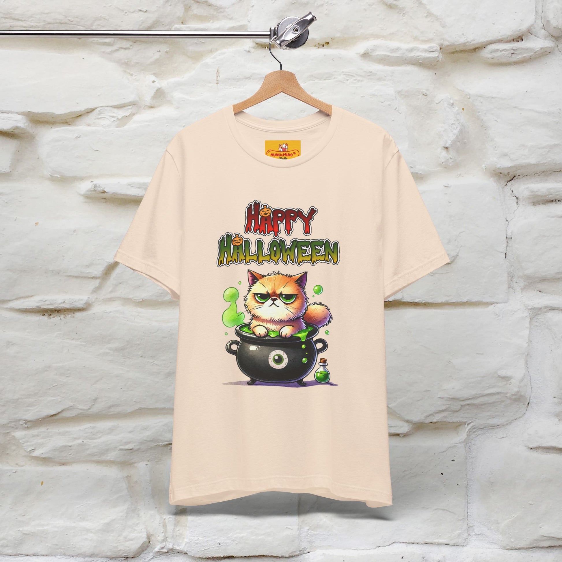 "Angry Cat Happy Halloween" Cat  T-shirt |Nunu&Miao Studio - Nunu&Miao Studio