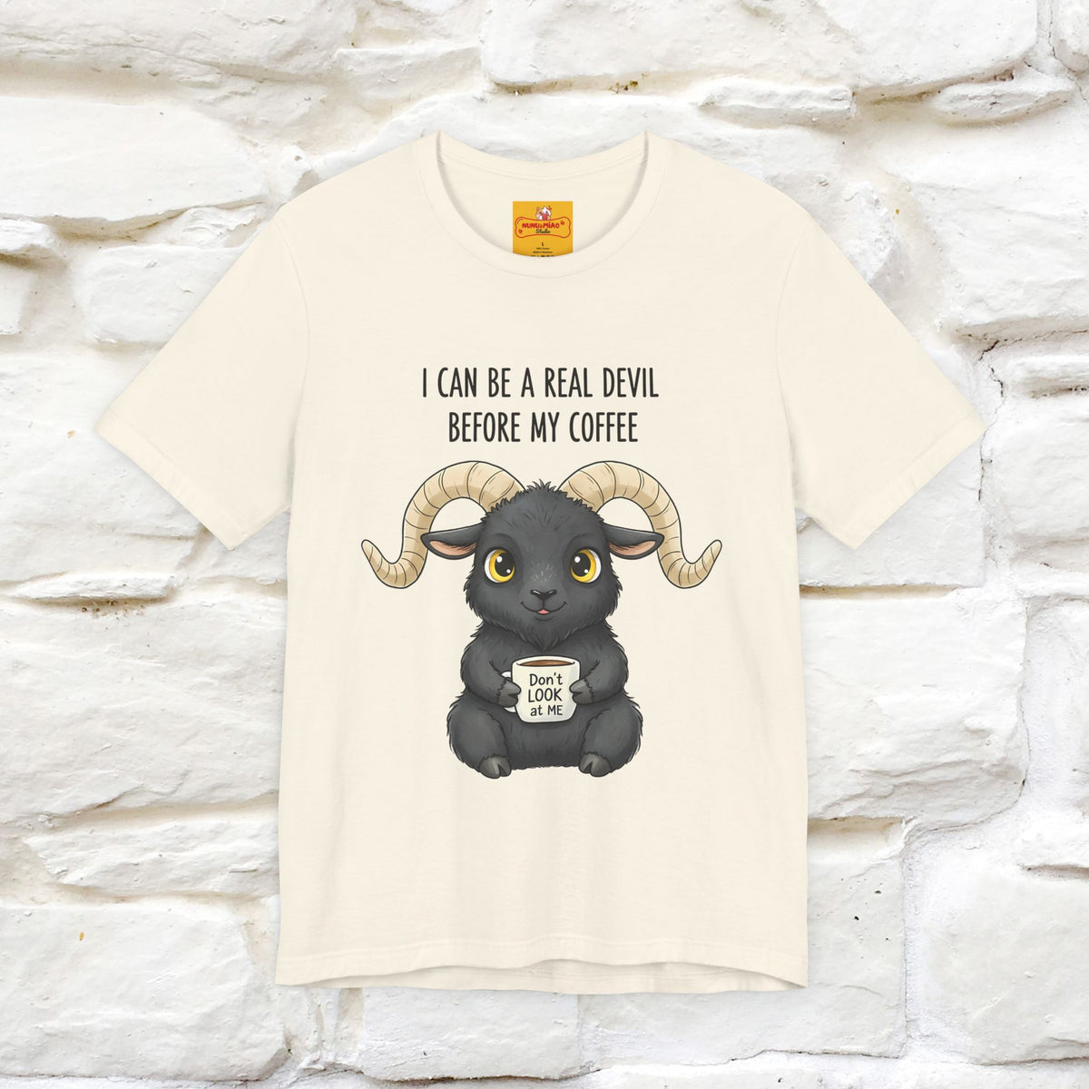 "I Can Be a Real Devil Before My Coffe" Funny T-shirt |Nunu&Miao Studio