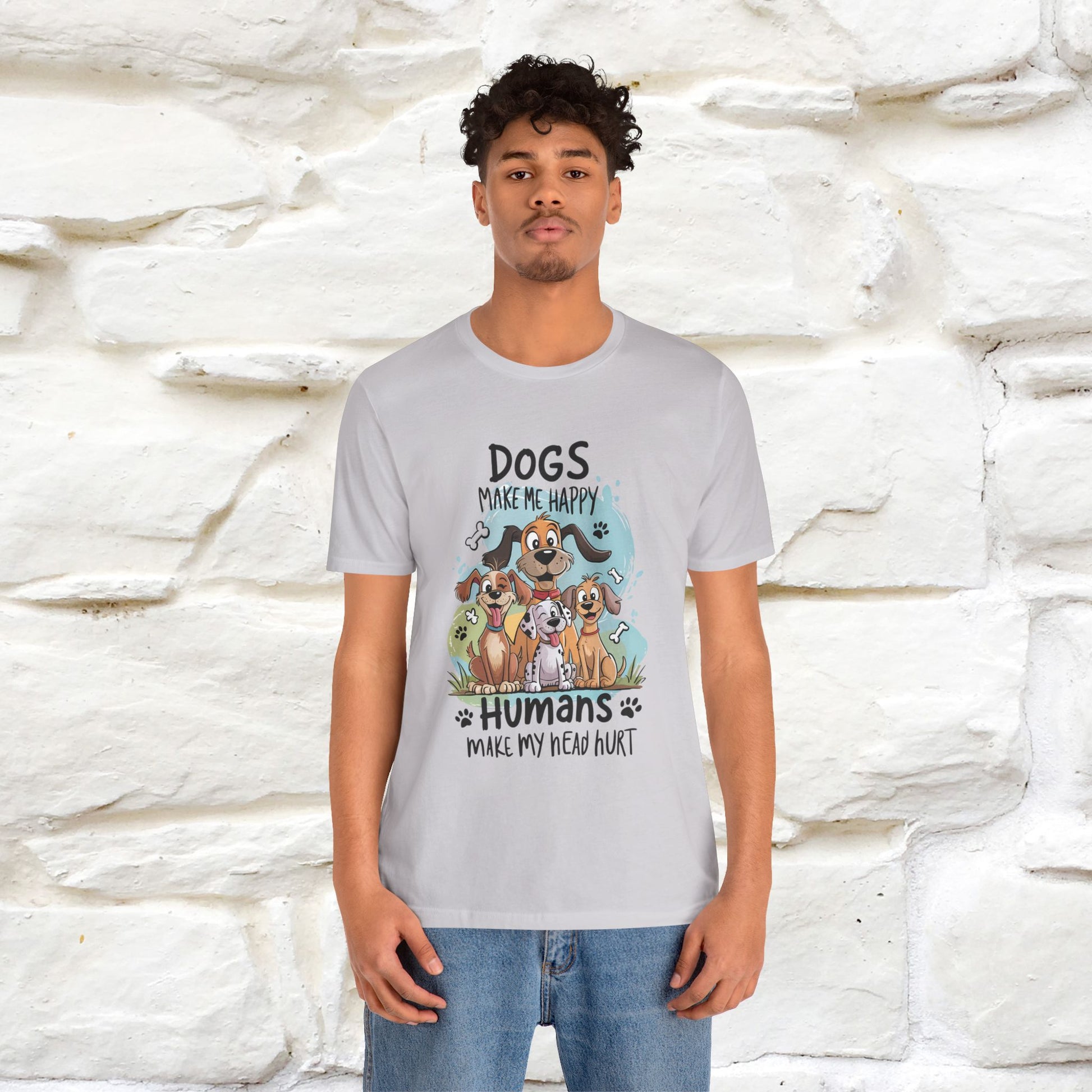 " Dogs Make Me Happy ..."  T-shirt |Nunu&Miao Studio - Nunu&Miao Studio