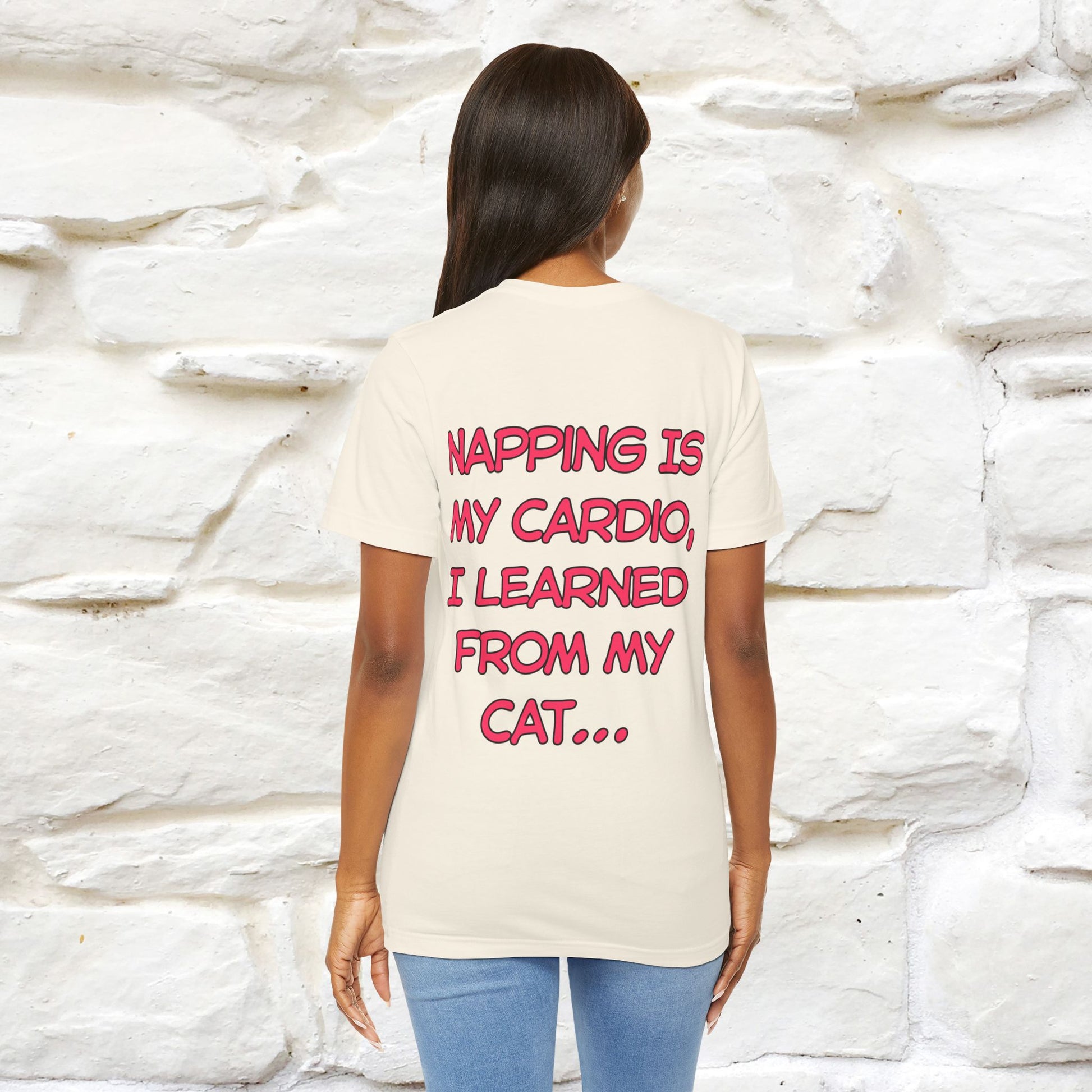 "Napping Is My Cardio, I Learned From My Cat…" Funny Cat T-shirt | Nunu&Miao Studio - Nunu&Miao Studio