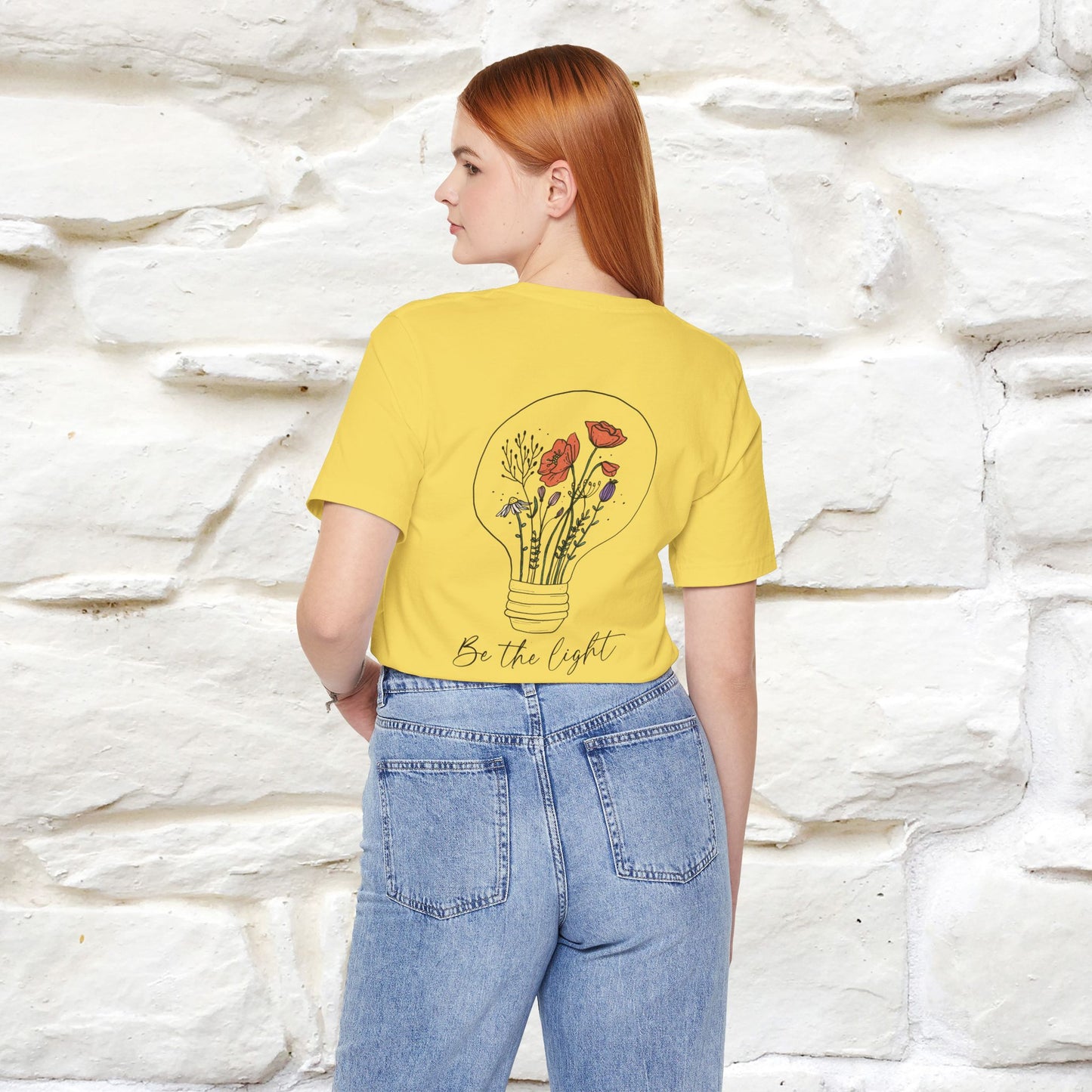 "Be The Light" Cat T-Shirt | Front & Back Design | Nunu&Miao Studio - Nunu&Miao Studio