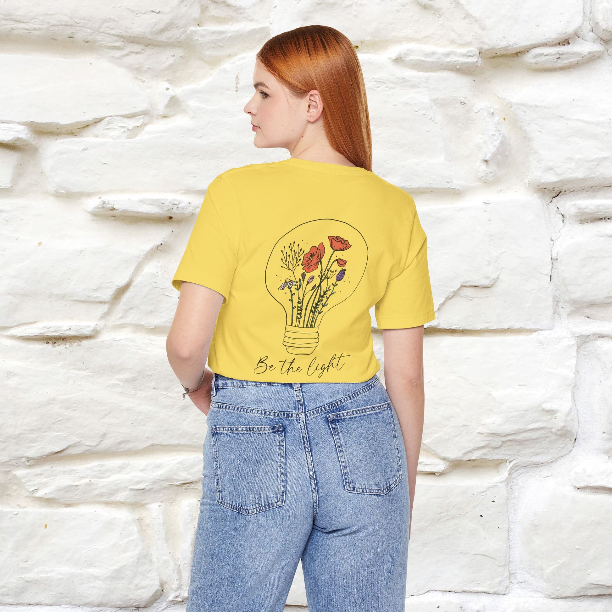 "Be The Light" Cat T-Shirt | Front & Back Design | Nunu&Miao Studio - Nunu&Miao Studio