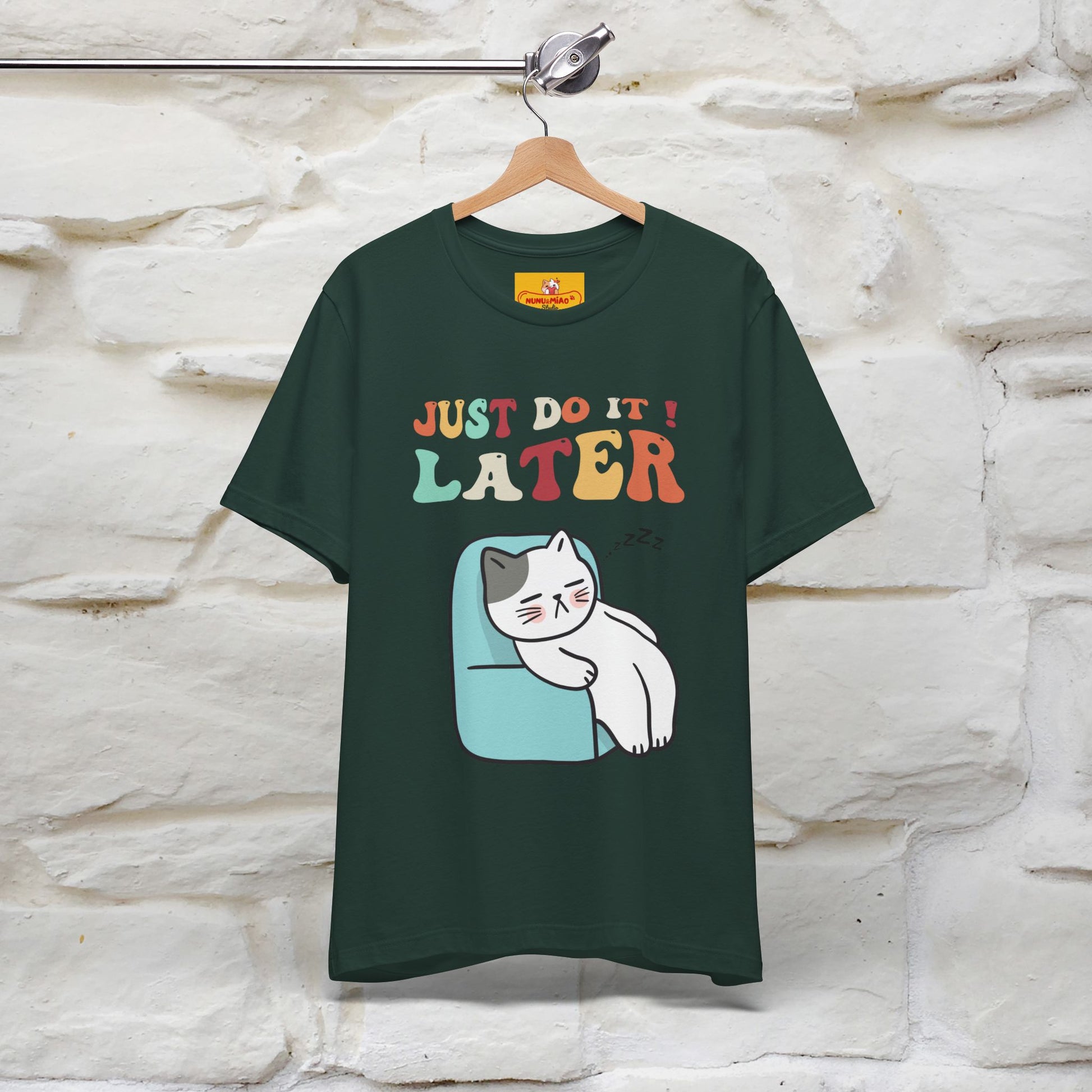 "Just Do It Later" Cat T-shirt |Nunu&Miao Studio - Nunu&Miao Studio