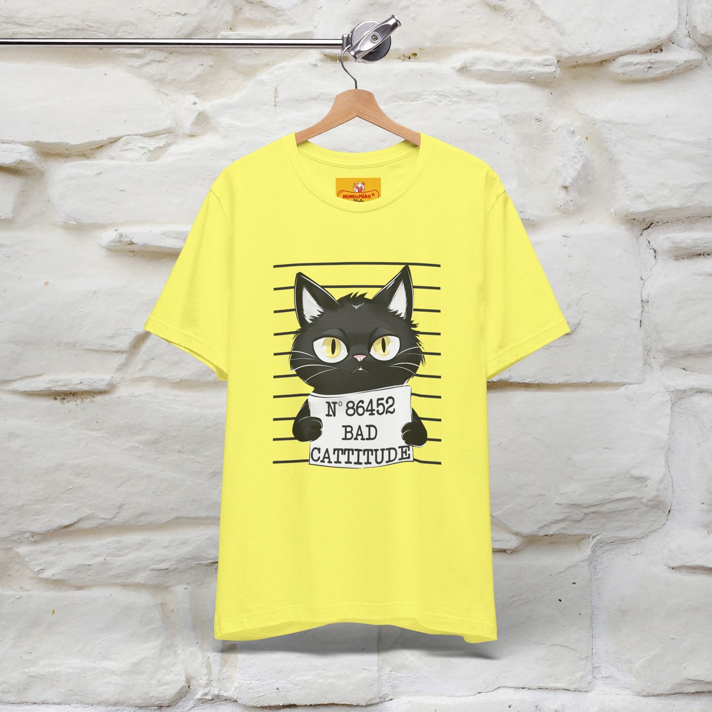 "Bad Cattitude" T-Shirt for Men & Women | 100% Cotton* - Nunu&Miao Studio