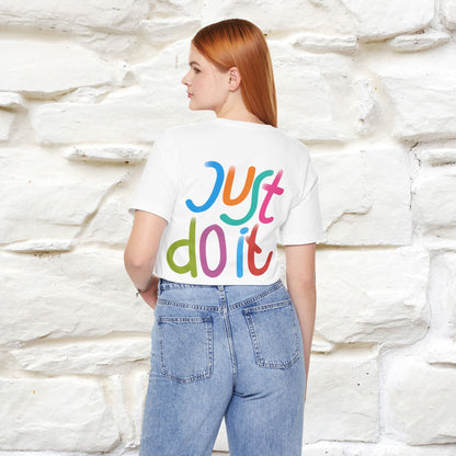 "Yes, Just Do It" Cat T-Shirt| Front & Back Design | Nunu&Miao Studio - Nunu&Miao Studio