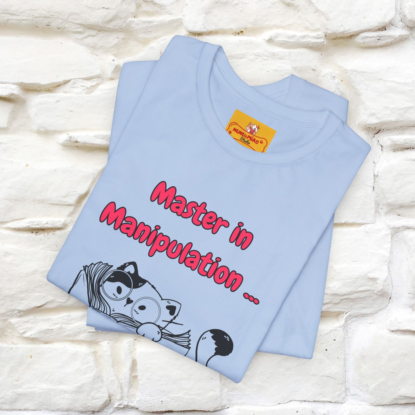 ''Master In Manipulation. How To Train Your Human '' Cat T-Shirt | Nunu&Miao Studio - Nunu&Miao Studio
