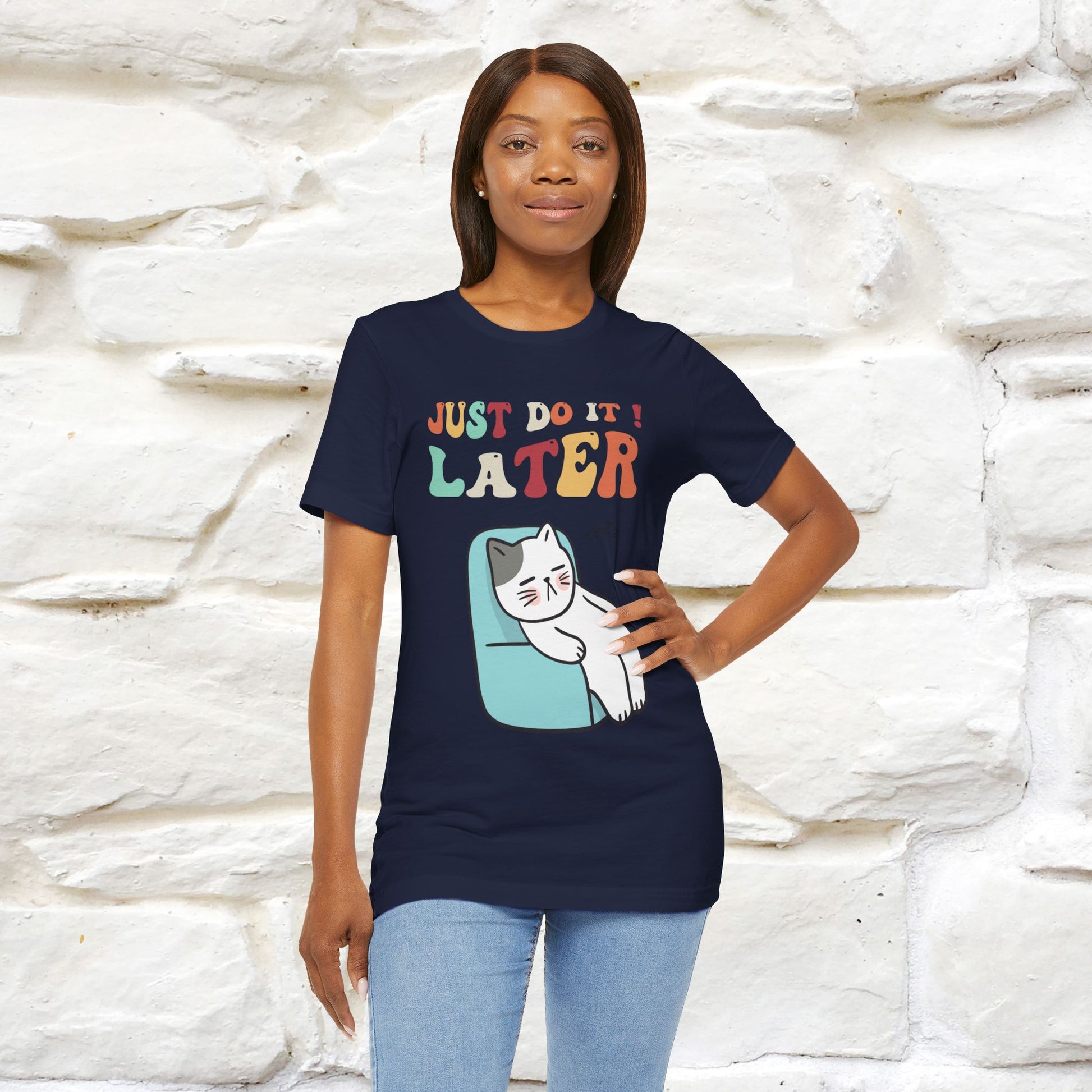 "Just Do It Later" Cat T-shirt |Nunu&Miao Studio - Nunu&Miao Studio