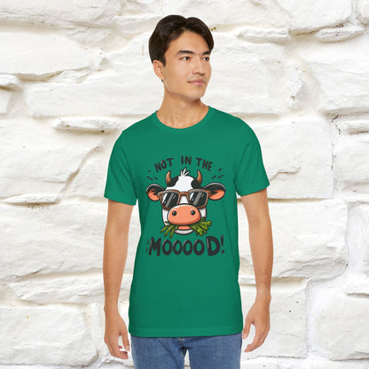 Not In The Moood – Funny Cow Pun T-Shirt | Nunu & Miao Studio - Nunu&Miao Studio
