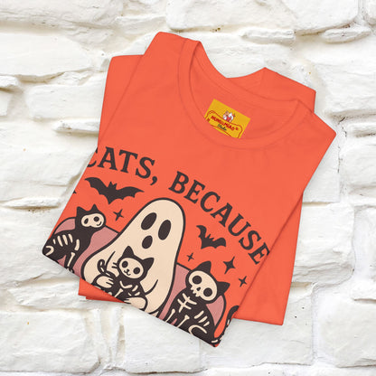 "Cat Because People Are Creepy" Halloween Cat T-shirt |Nunu&Miao Studio - Nunu&Miao Studio