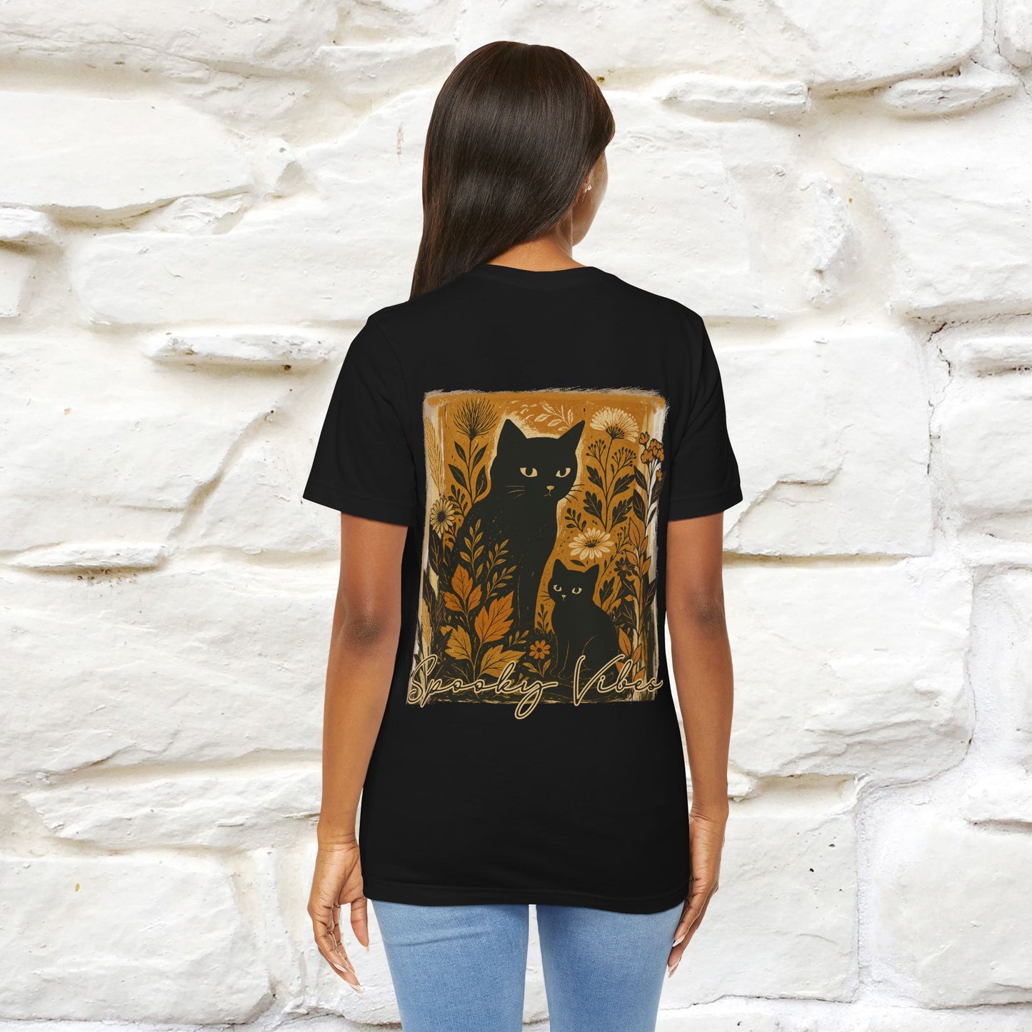 "Spooky Vibes" Cat T-shirt |Nunu&Miao Studio - Nunu&Miao Studio
