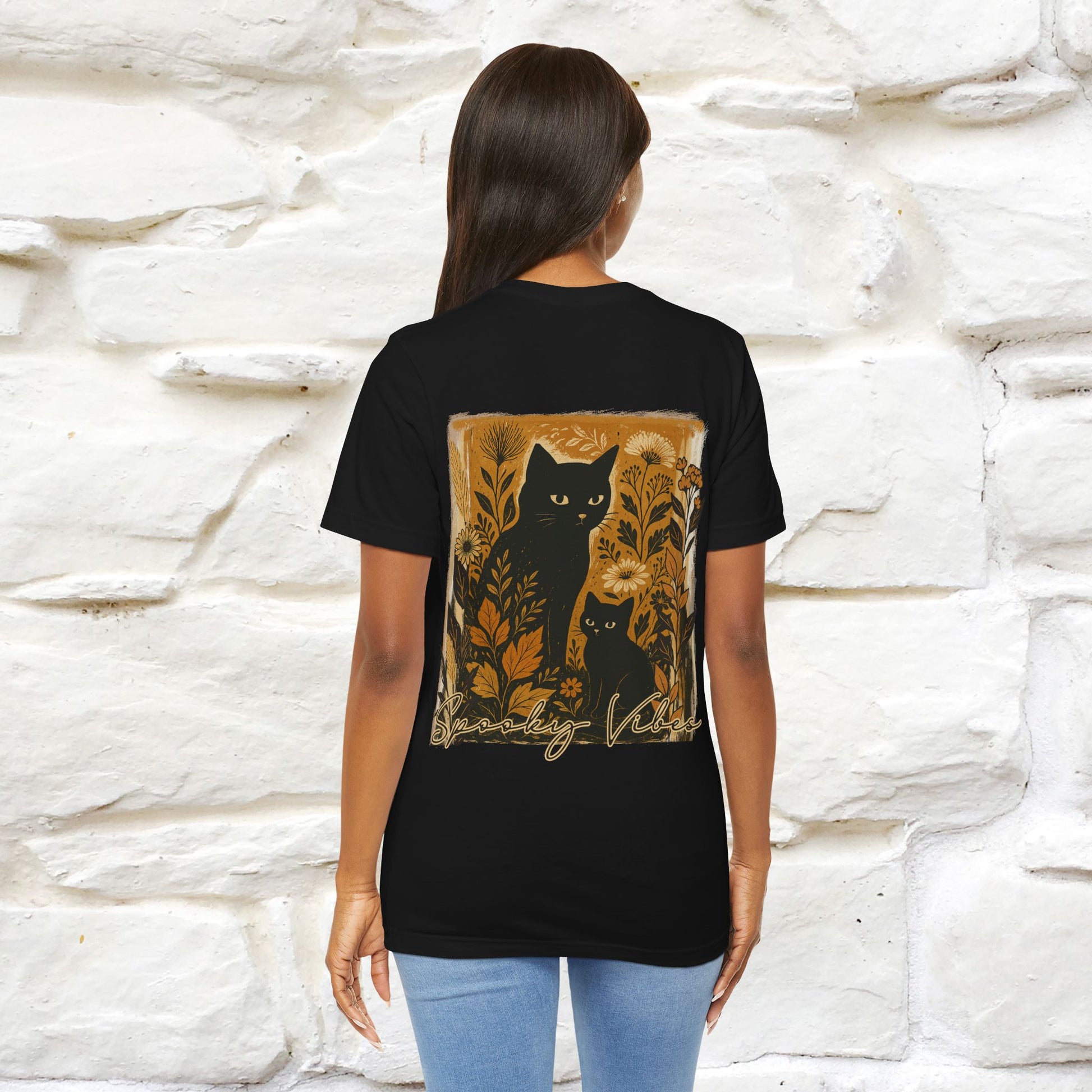 "Spooky Vibes" Cat T-shirt |Nunu&Miao Studio - Nunu&Miao Studio