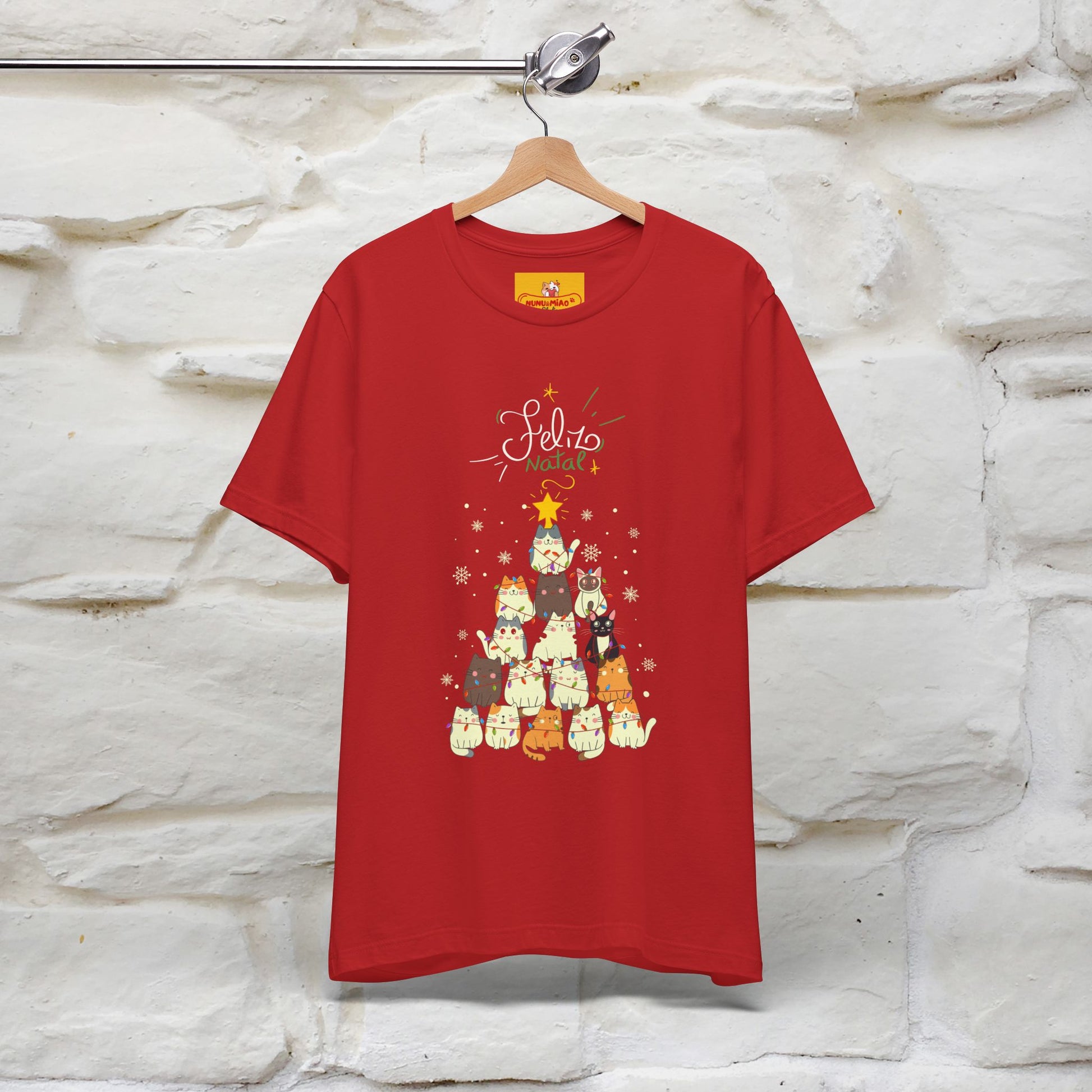 "Feliz Natal" Cat T-shirt|Nunu&Miao Studio - Nunu&Miao Studio
