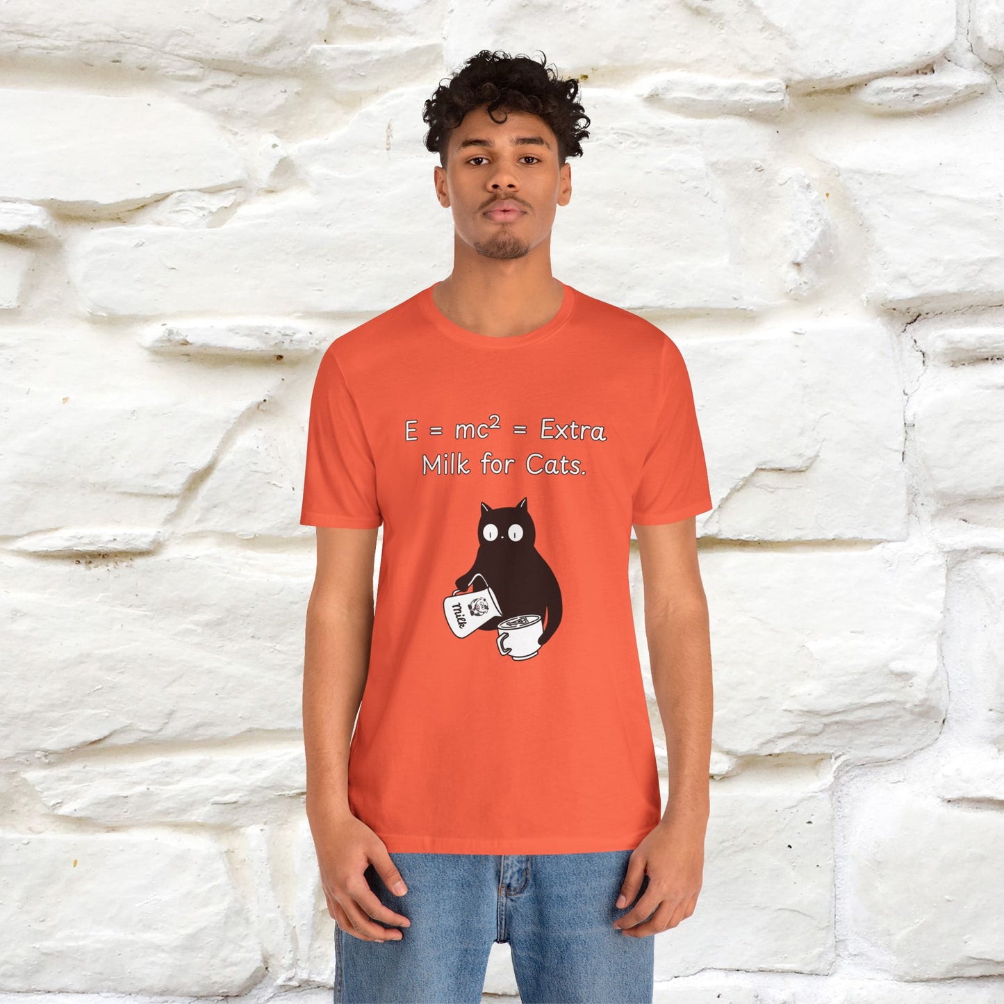 ''E = mc² = Extra Milk for Cats.''| Funny T-Shirt | Nunu&Miao Studio