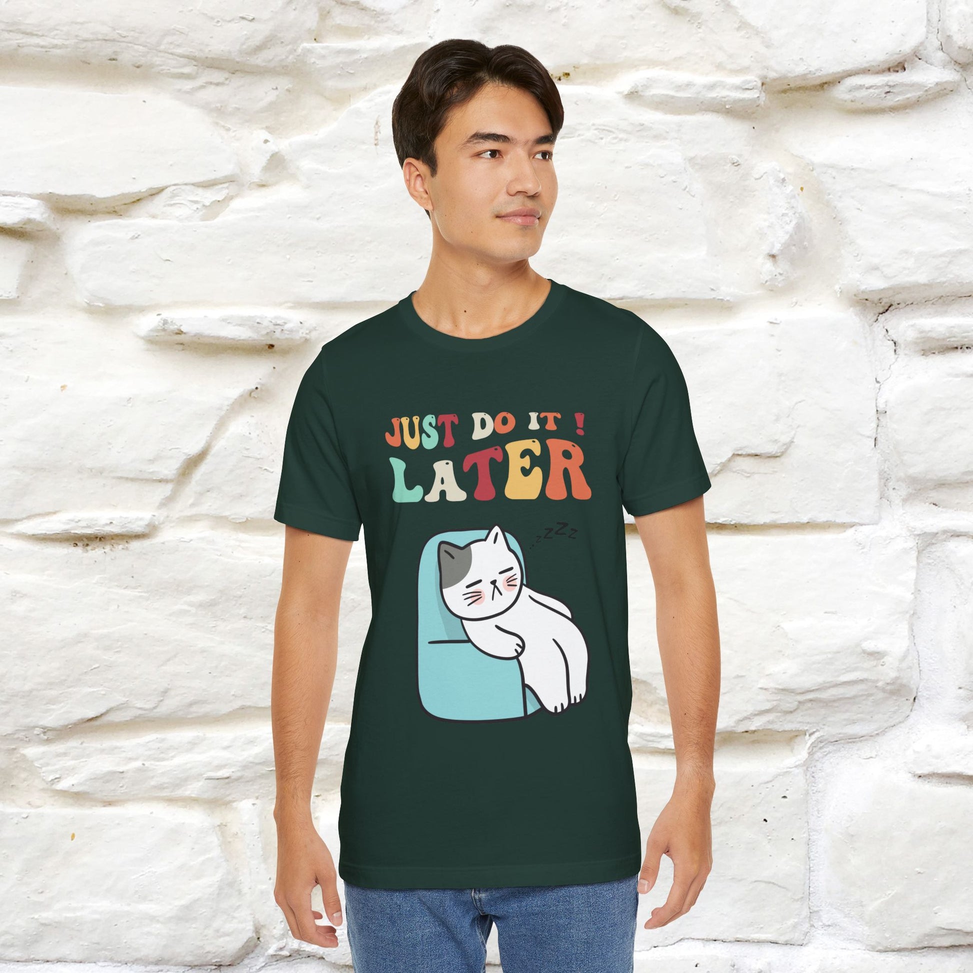 "Just Do It Later" Cat T-shirt |Nunu&Miao Studio - Nunu&Miao Studio