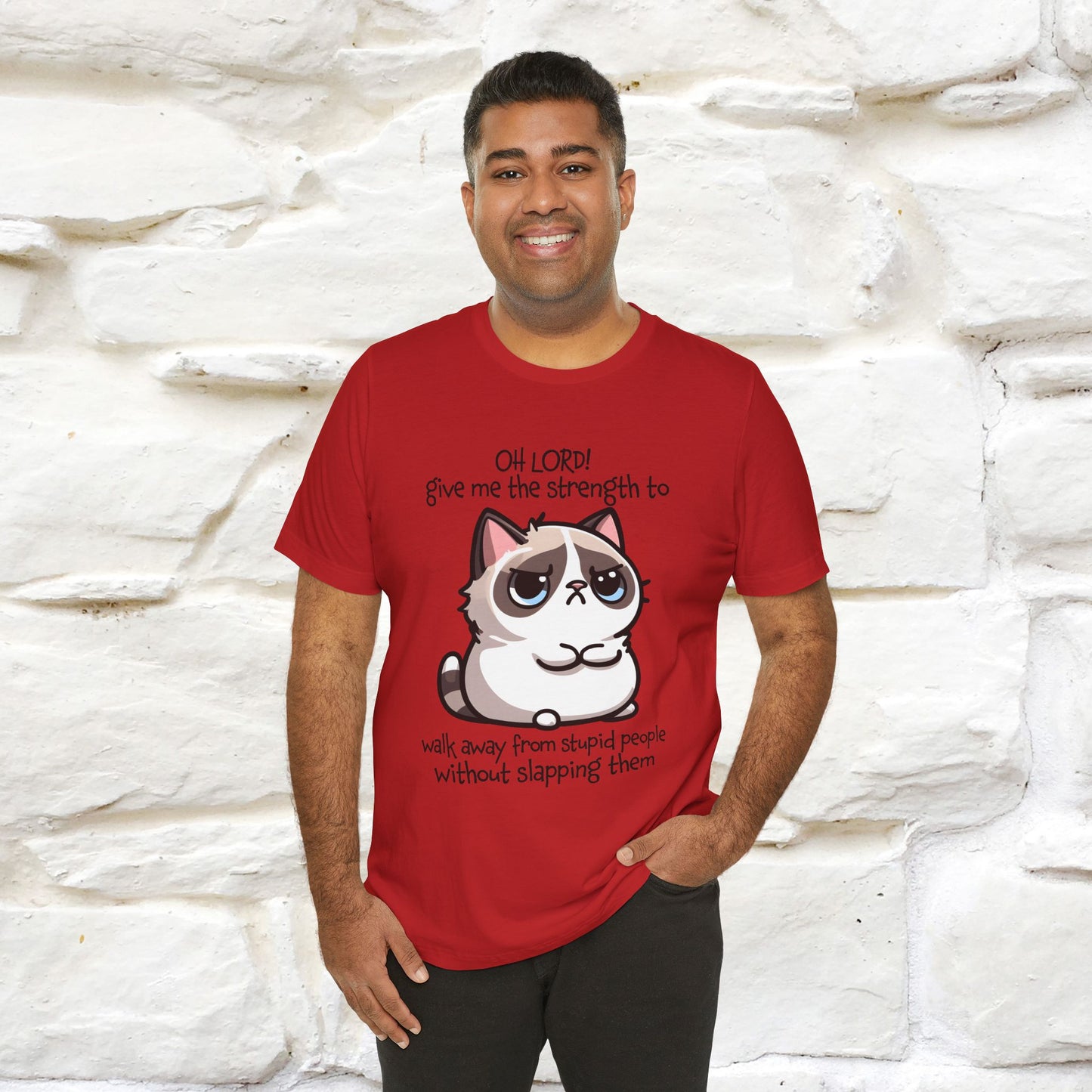 ''Oh Lord! Give Me Strength to ...'' Cat T-Shirt |  | Nunu&Miao Studio - Nunu&Miao Studio