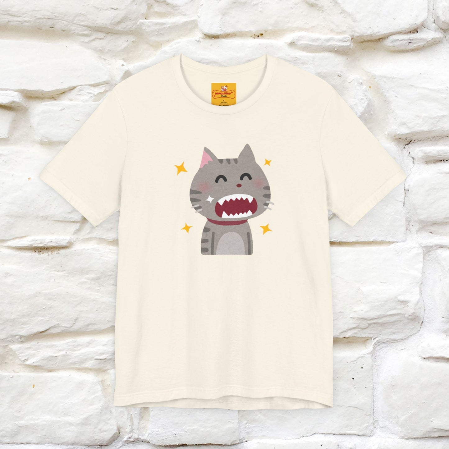 "Smile, Sparkle, Shine" Cat T-Shirt | Front & Back Design | Nunu&Miao Studio - Nunu&Miao Studio