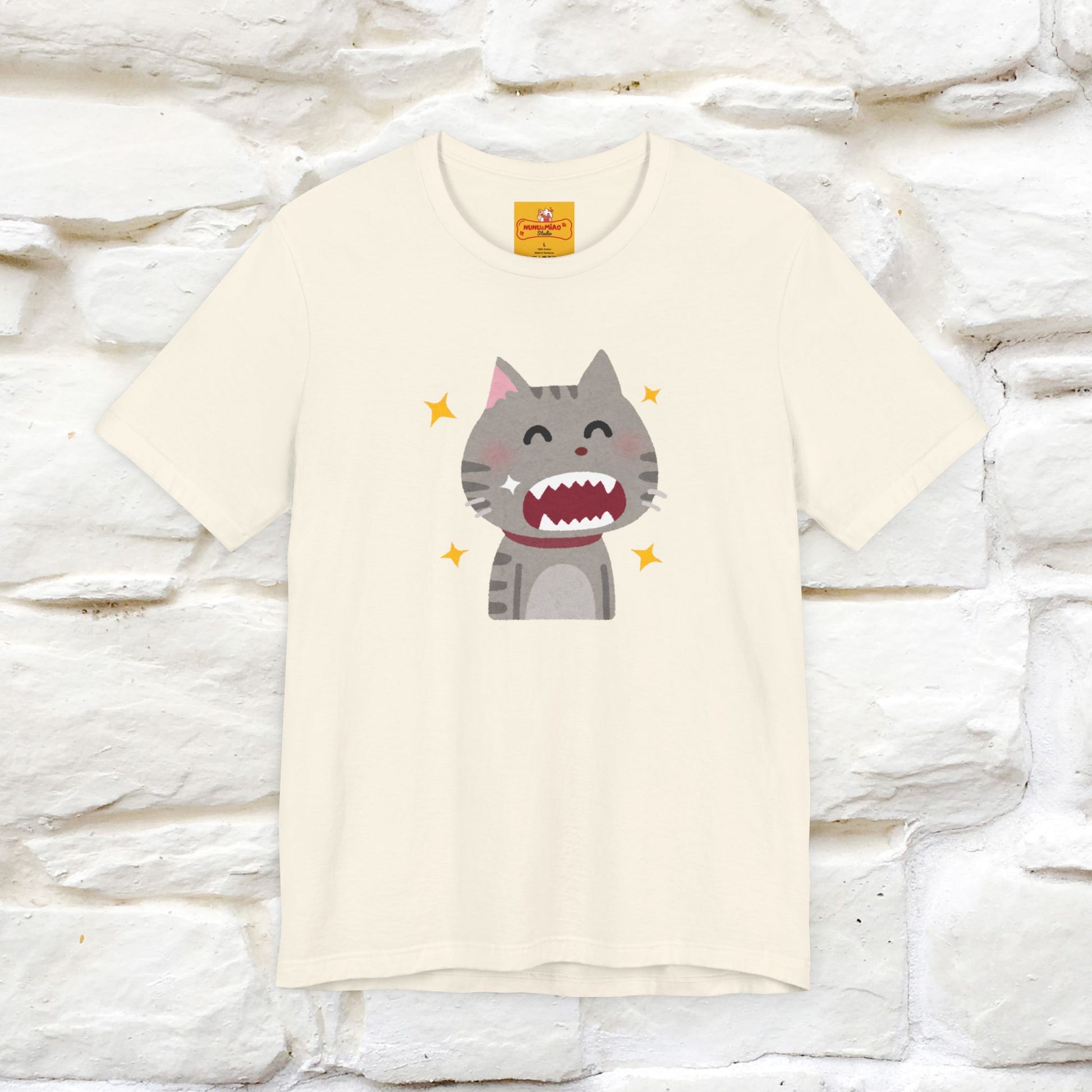 "Smile, Sparkle, Shine" Cat T-Shirt | Front & Back Design | Nunu&Miao Studio - Nunu&Miao Studio