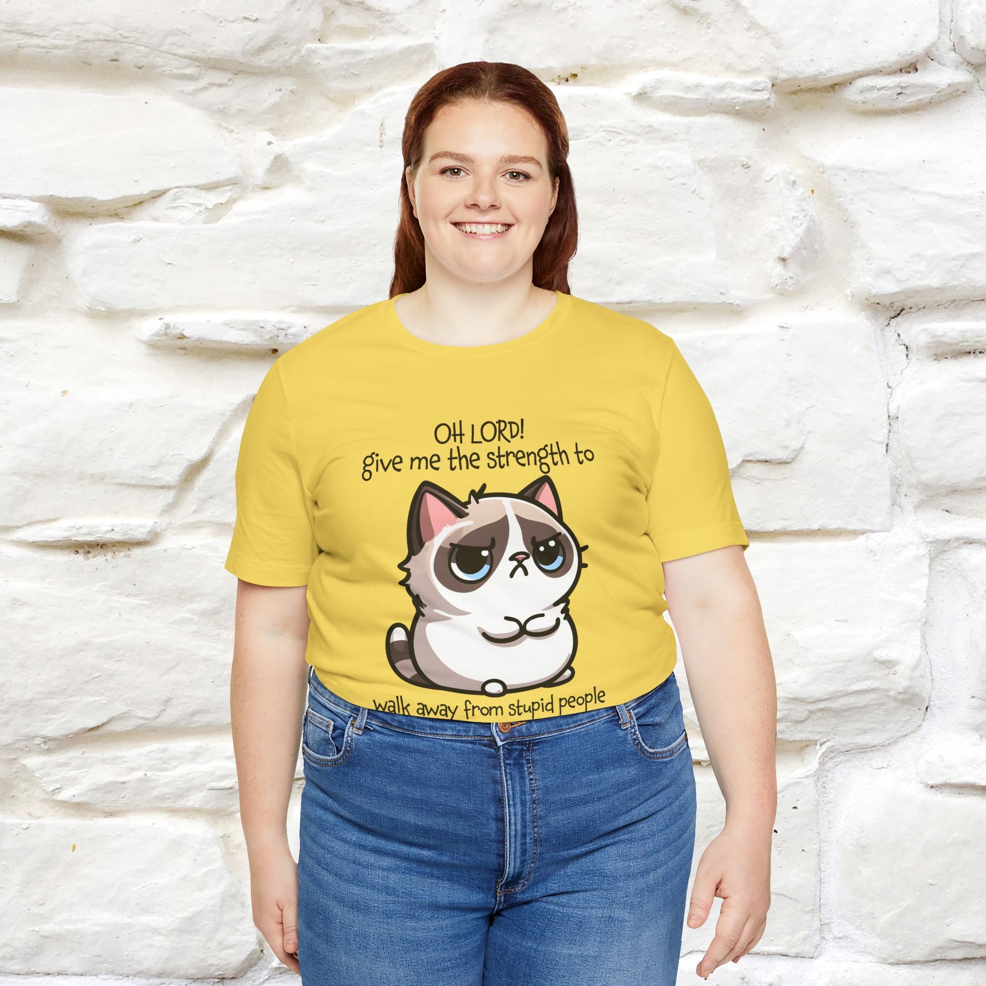 ''Oh Lord! Give Me Strength to ...'' Cat T-Shirt |  | Nunu&Miao Studio - Nunu&Miao Studio
