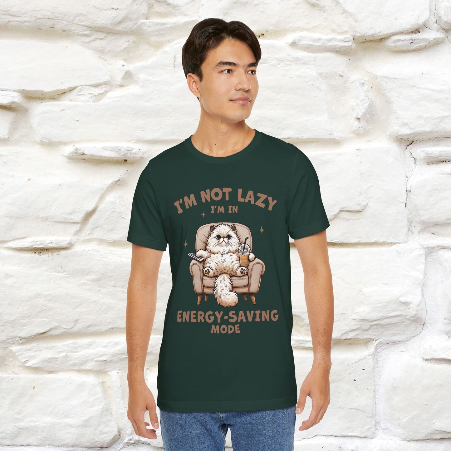 "I'm Not Lazy I'm In Energy-Saving Mode " Cat T-shirt |Nunu&Miao Studio - Nunu&Miao Studio