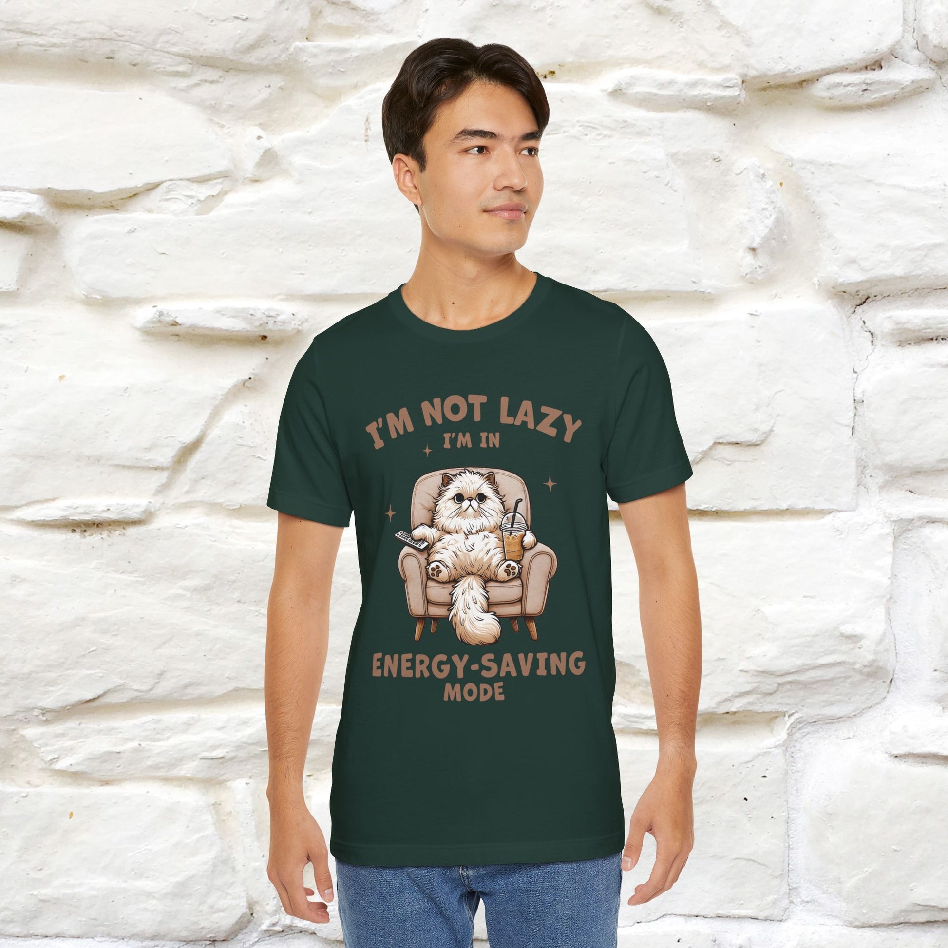 "I'm Not Lazy I'm In Energy-Saving Mode " Cat T-shirt |Nunu&Miao Studio - Nunu&Miao Studio