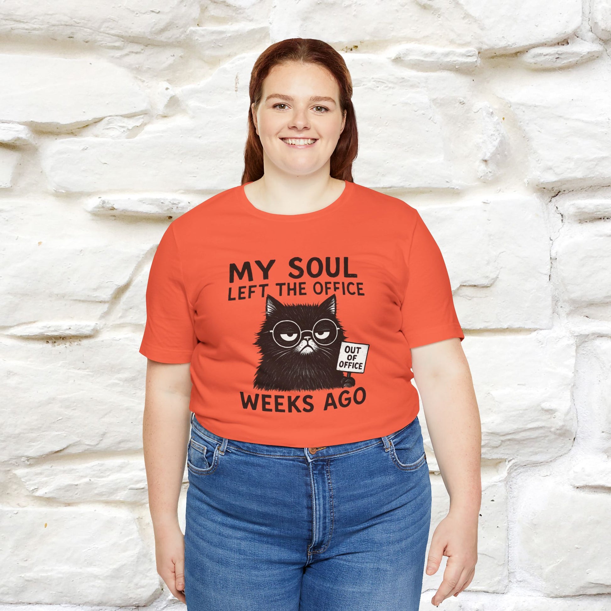 "My Soul Left The Office..." |Funny Cat T-Shirt | Nunu&Miao Studio - Nunu&Miao Studio