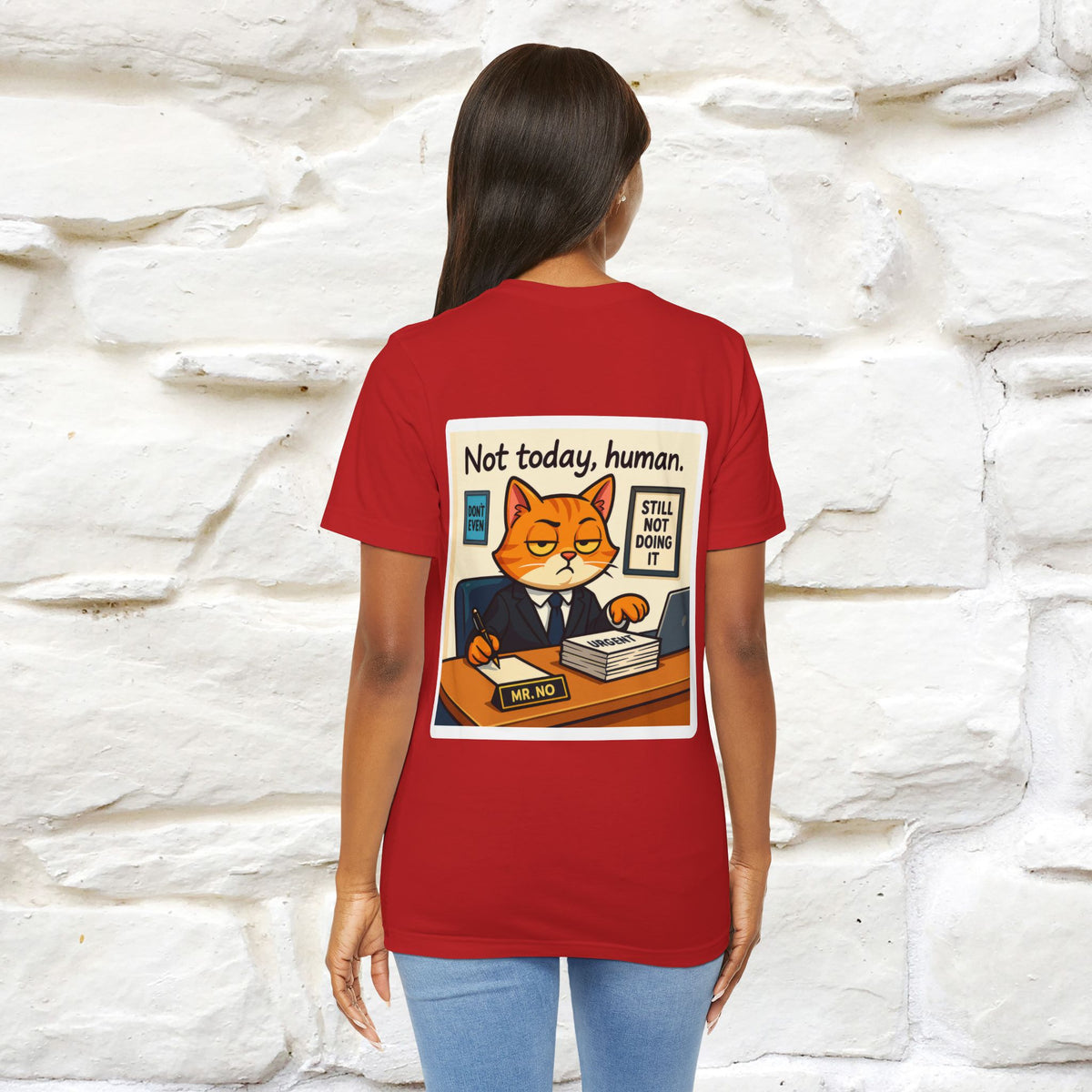 ''Not Today, Human''|  Sarcastic Cat T-Shirt | Front & Back Design | Nunu&Miao Studio