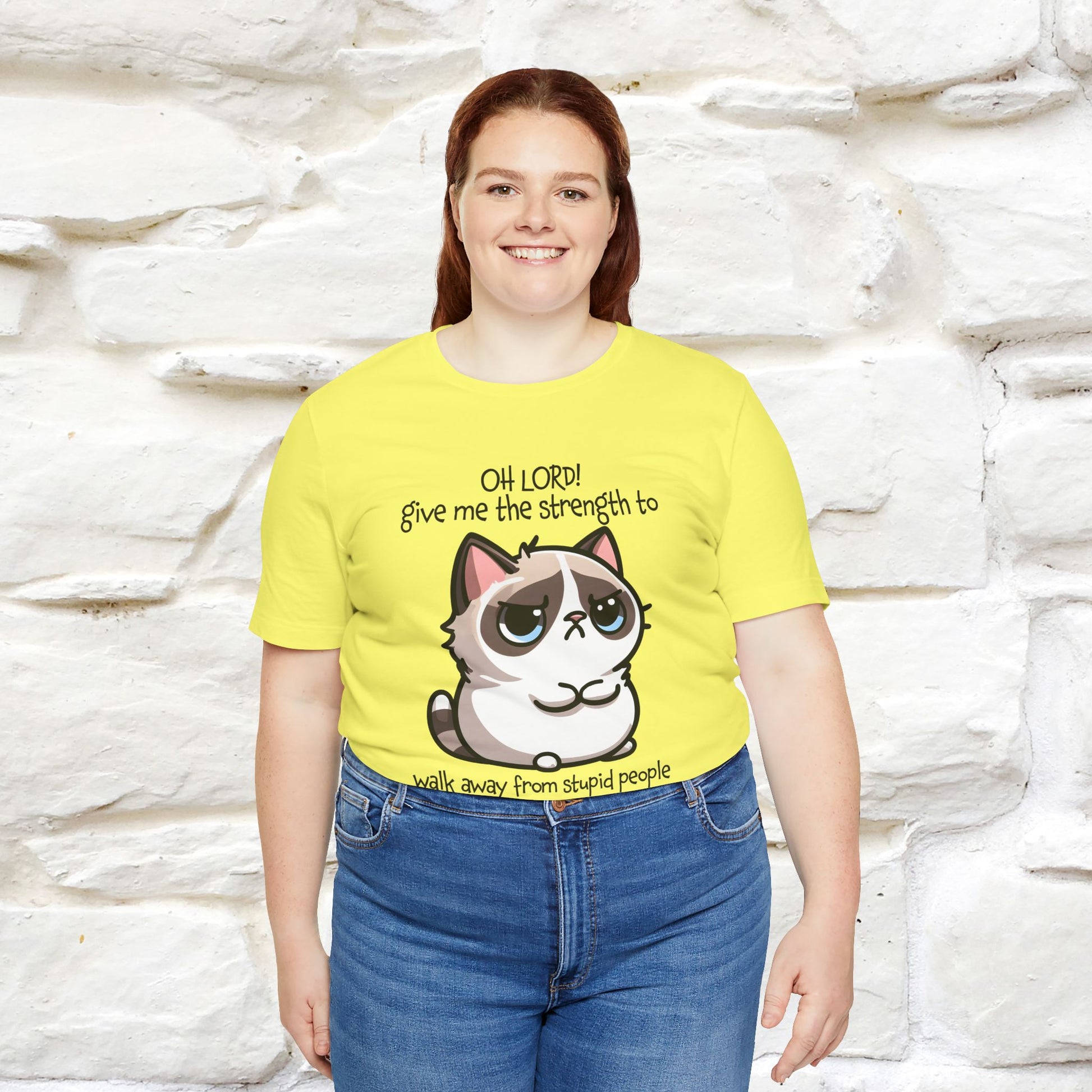''Oh Lord! Give Me Strength to ...'' Cat T-Shirt |  | Nunu&Miao Studio - Nunu&Miao Studio