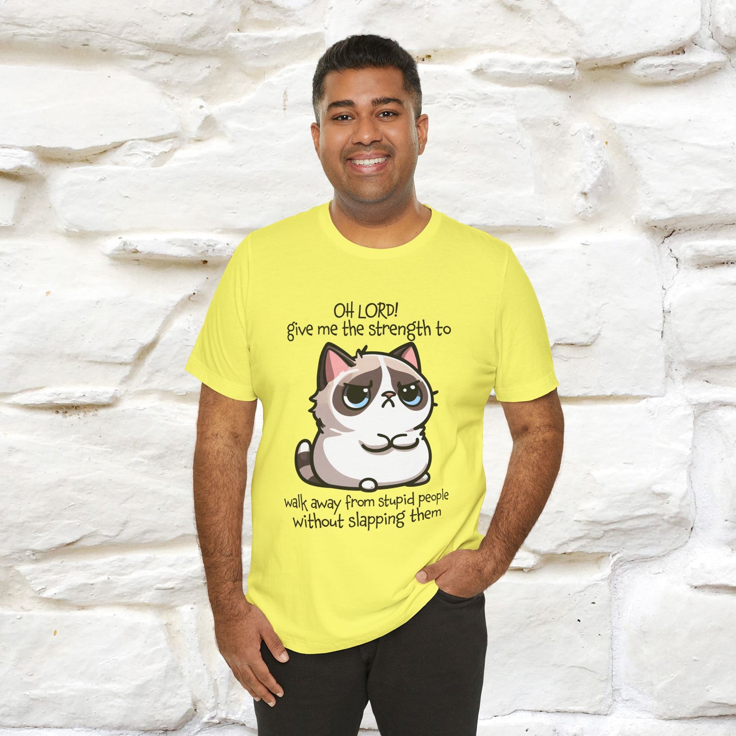 ''Oh Lord! Give Me Strength to ...'' Cat T-Shirt |  | Nunu&Miao Studio - Nunu&Miao Studio