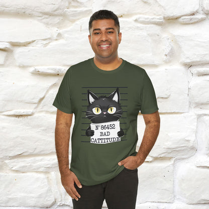 "Bad Cattitude" T-Shirt for Men & Women | 100% Cotton* - Nunu&Miao Studio