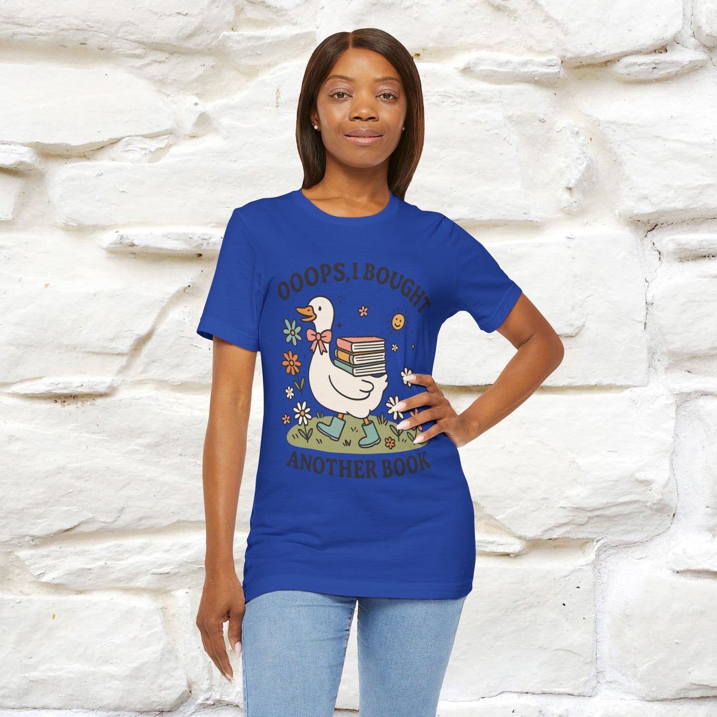 "Oooops I Bought Another Book" Funny Goose T-shirt |Nunu&Miao Studio - Nunu&Miao Studio