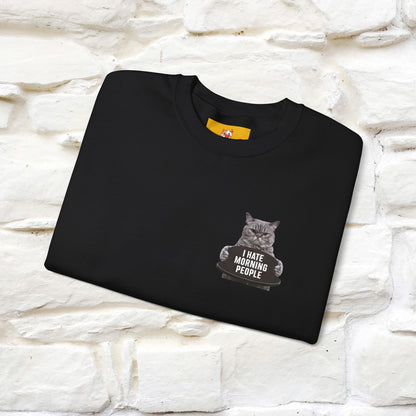 "I Hate Morning People'' |Cat Sweatshirt | Nunu&Miao Studio