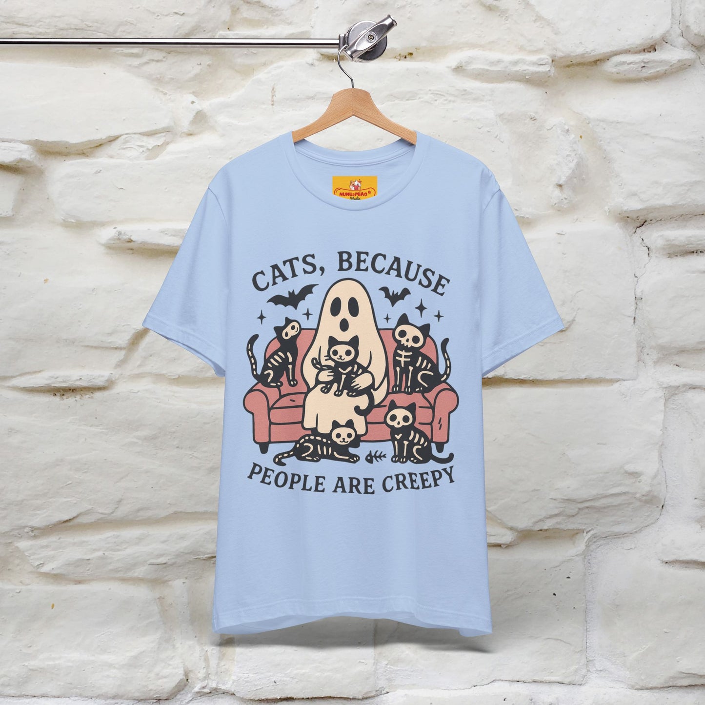 "Cat Because People Are Creepy" Halloween Cat T-shirt |Nunu&Miao Studio - Nunu&Miao Studio