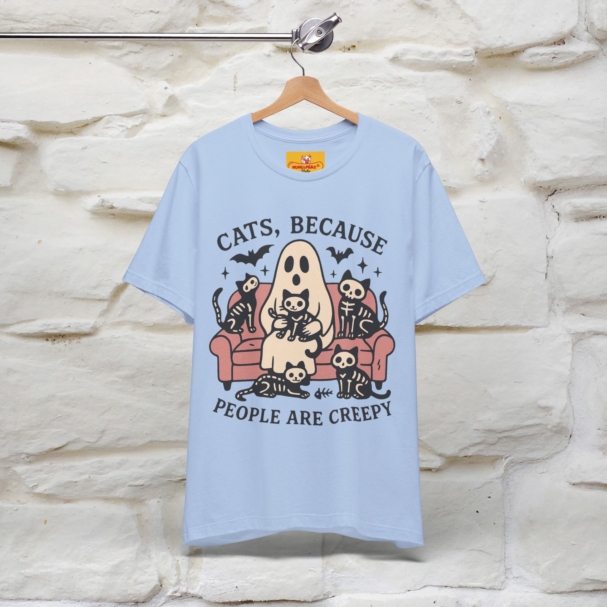 "Cat Because People Are Creepy" Halloween Cat T-shirt |Nunu&Miao Studio - Nunu&Miao Studio
