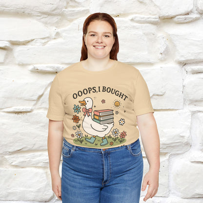 "Oooops I Bought Another Book" Funny Goose T-shirt |Nunu&Miao Studio - Nunu&Miao Studio