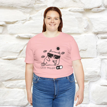 ''Chill Mode on'' Cat T-Shirt Front and Back Design | Nunu&Miao Studio