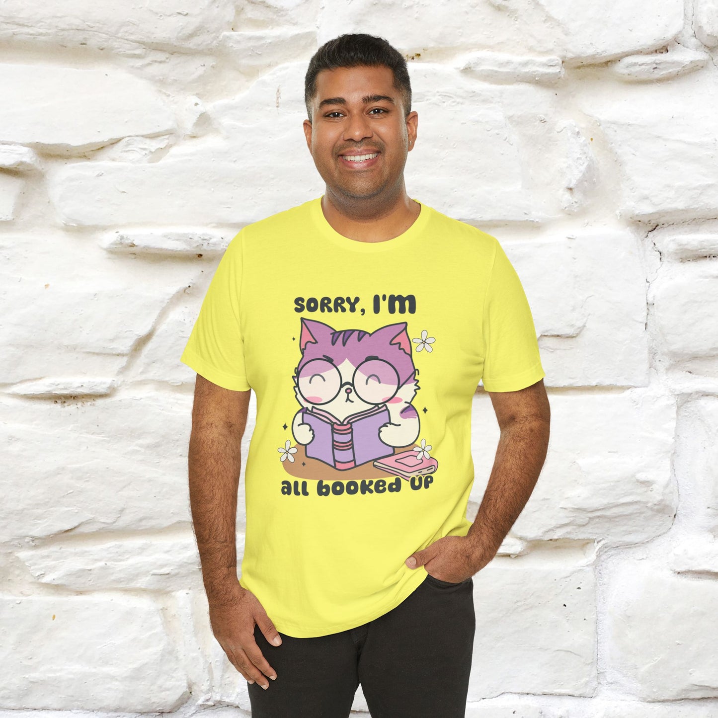 ''Sorry I am All Booked Up| Cute Cat T-Shirt |Nunu&Miao Studio - Nunu&Miao Studio