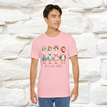 "Just A Silly Goose" Cute T-shirt |Nunu&Miao Studio - Nunu&Miao Studio