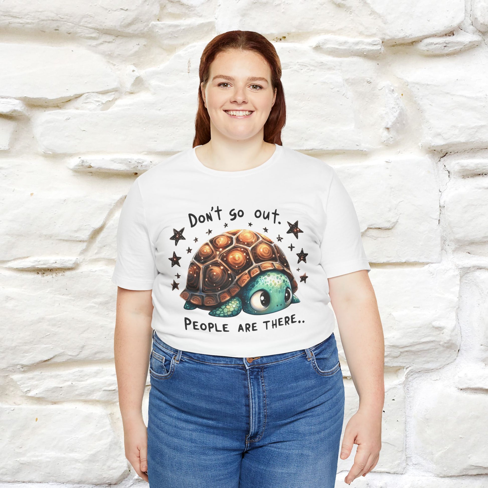 "Don't Go Out ..People Are There." |Funny T-Shirt | Nunu&Miao Studio - Nunu&Miao Studio