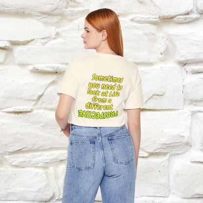 "Sometimes You Need to Look at Life from a Different Perspective" Cat T-Shirt | Front & Back Design | Nunu&Miao Studio