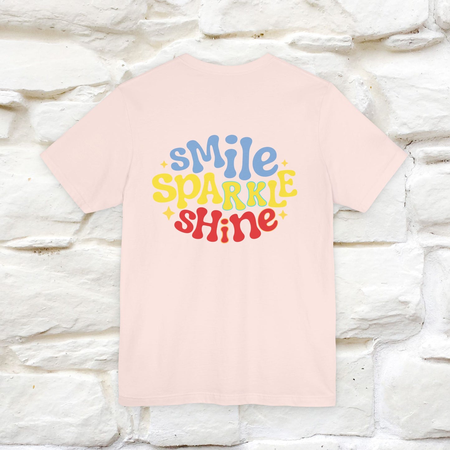 "Smile, Sparkle, Shine" Cat T-Shirt | Front & Back Design | Nunu&Miao Studio - Nunu&Miao Studio