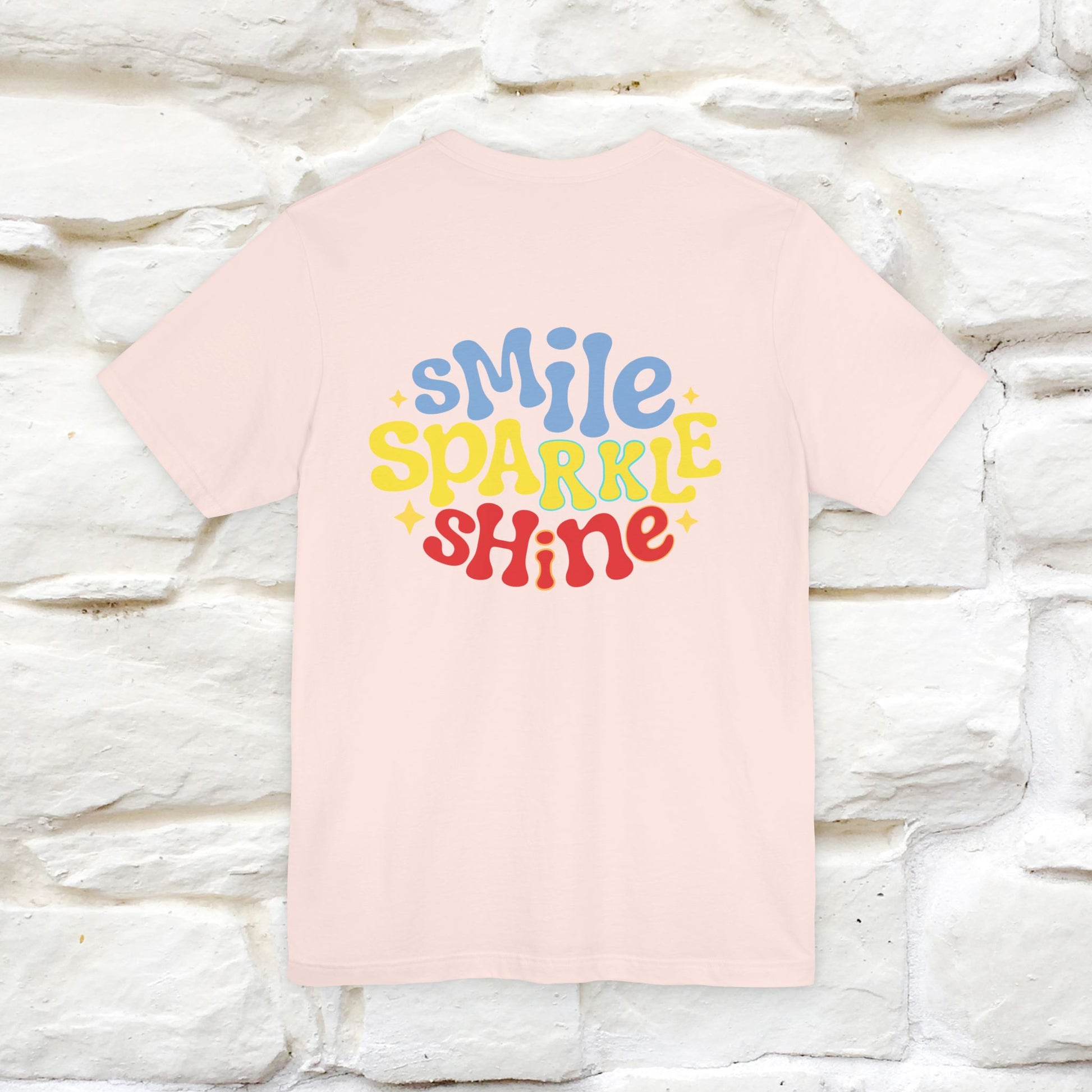 "Smile, Sparkle, Shine" Cat T-Shirt | Front & Back Design | Nunu&Miao Studio - Nunu&Miao Studio