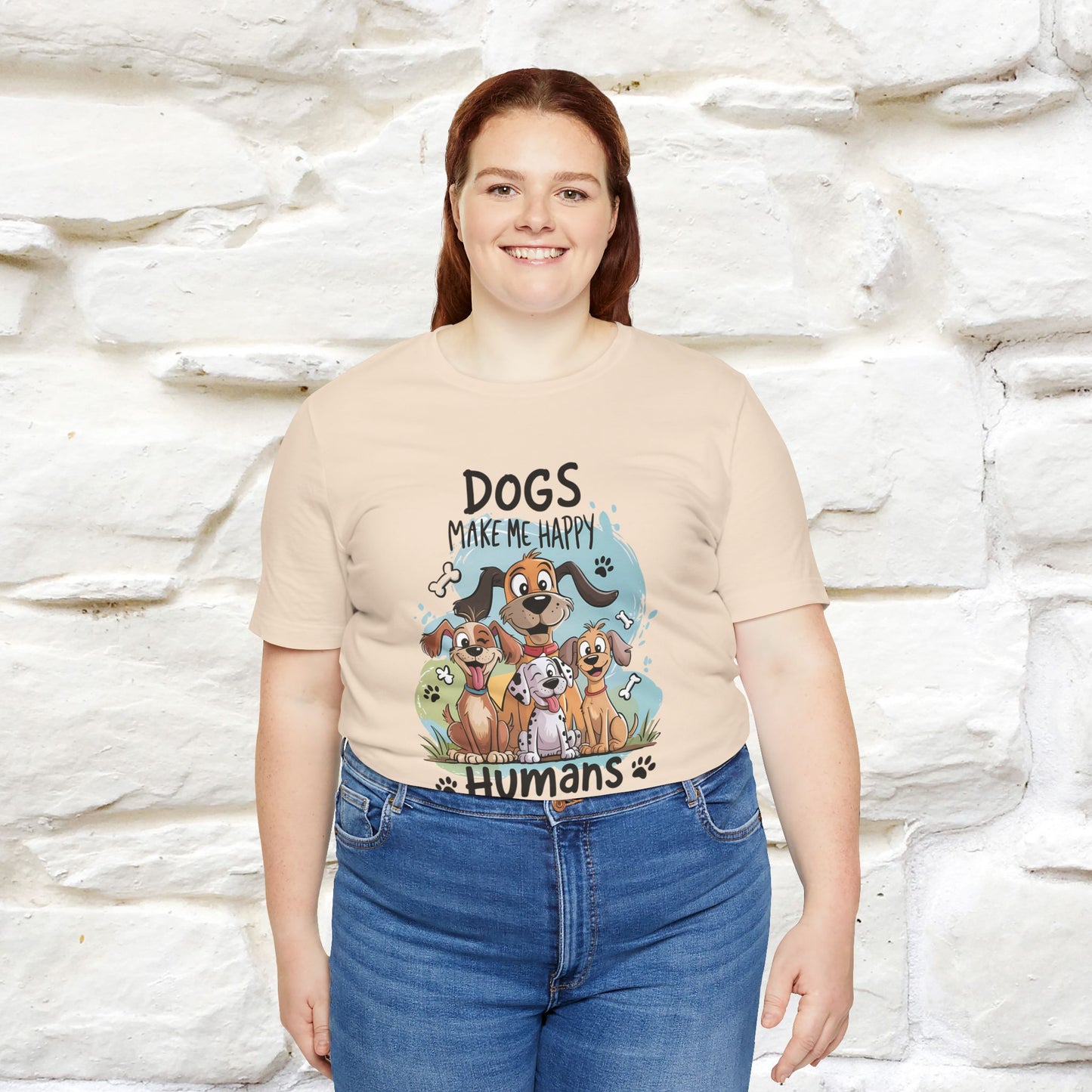 " Dogs Make Me Happy ..."  T-shirt |Nunu&Miao Studio - Nunu&Miao Studio