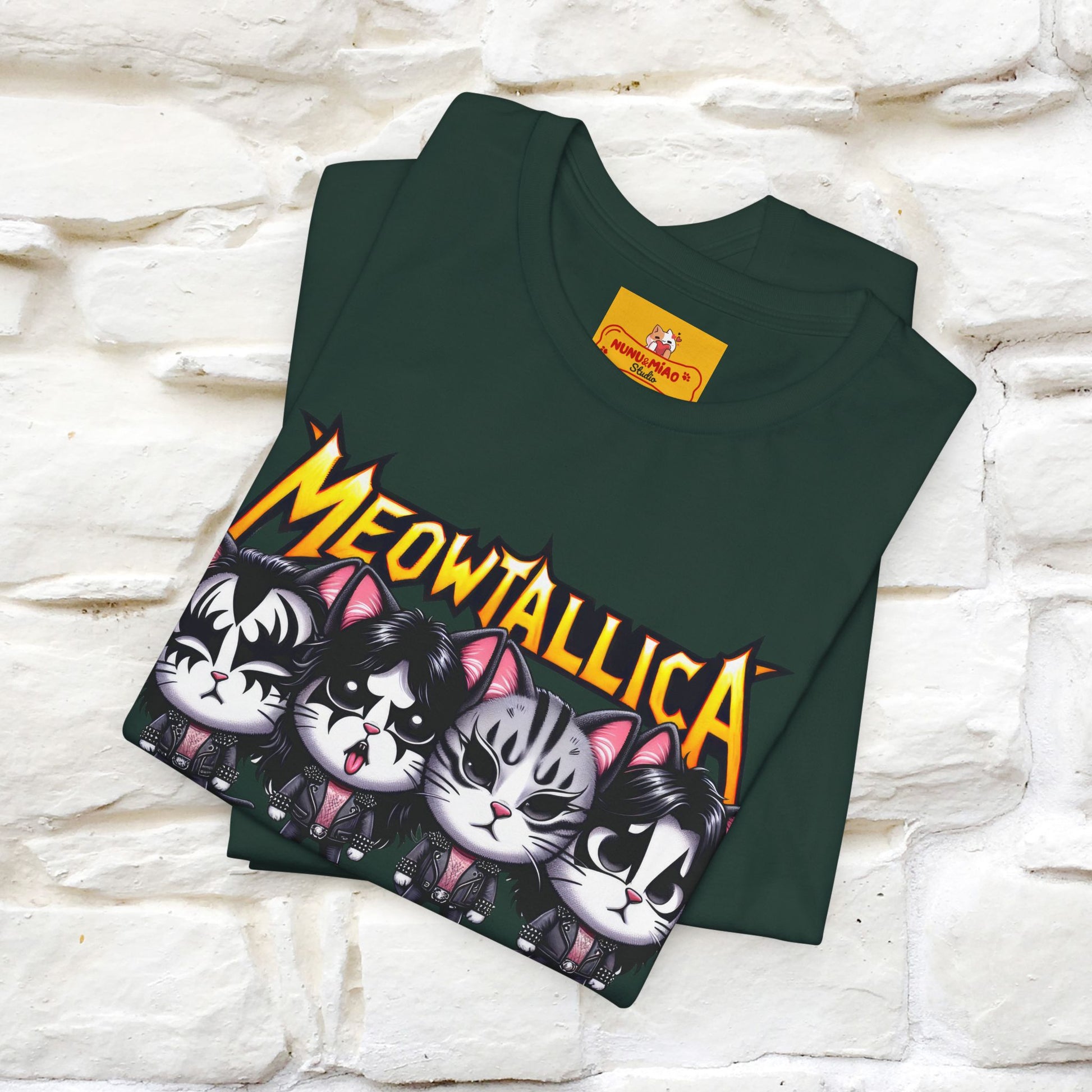 Meowtallica T-Shirt | Rock-Inspired Cat Tee| Nunu&Miao Studio - Nunu&Miao Studio