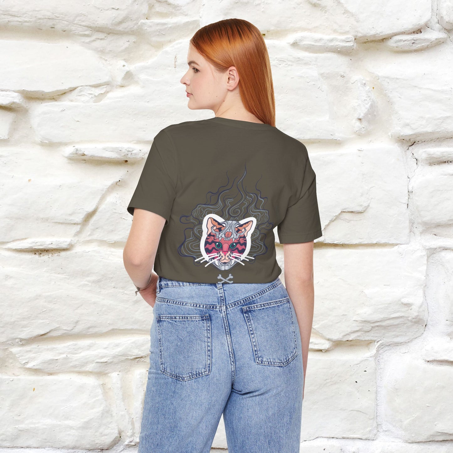 ''Air Fire Cat'' | Cat T-Shirt Front and Back Design | Nunu&Miao Studio - Nunu&Miao Studio