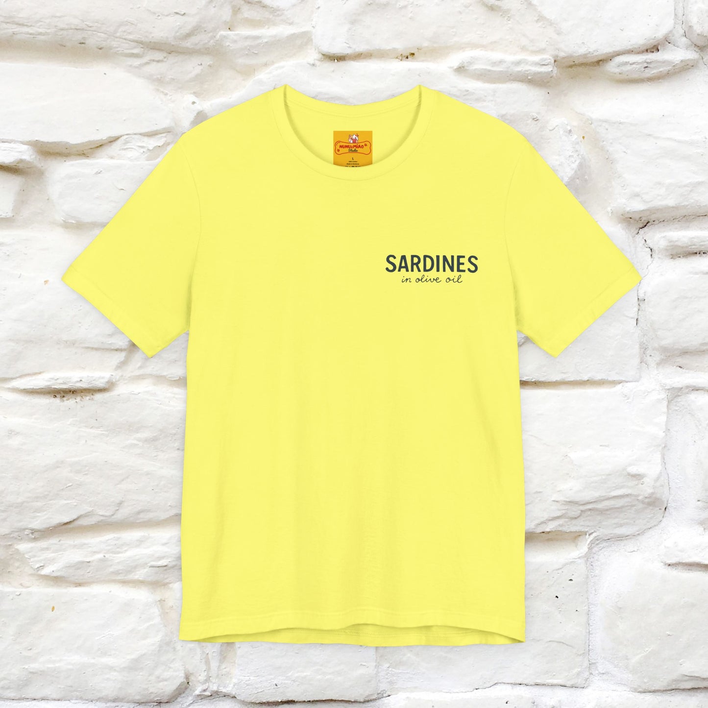 "Sardines In Olive Oil" Cute T-shirt | Front & Back Design|Nunu&Miao Studio - Nunu&Miao Studio