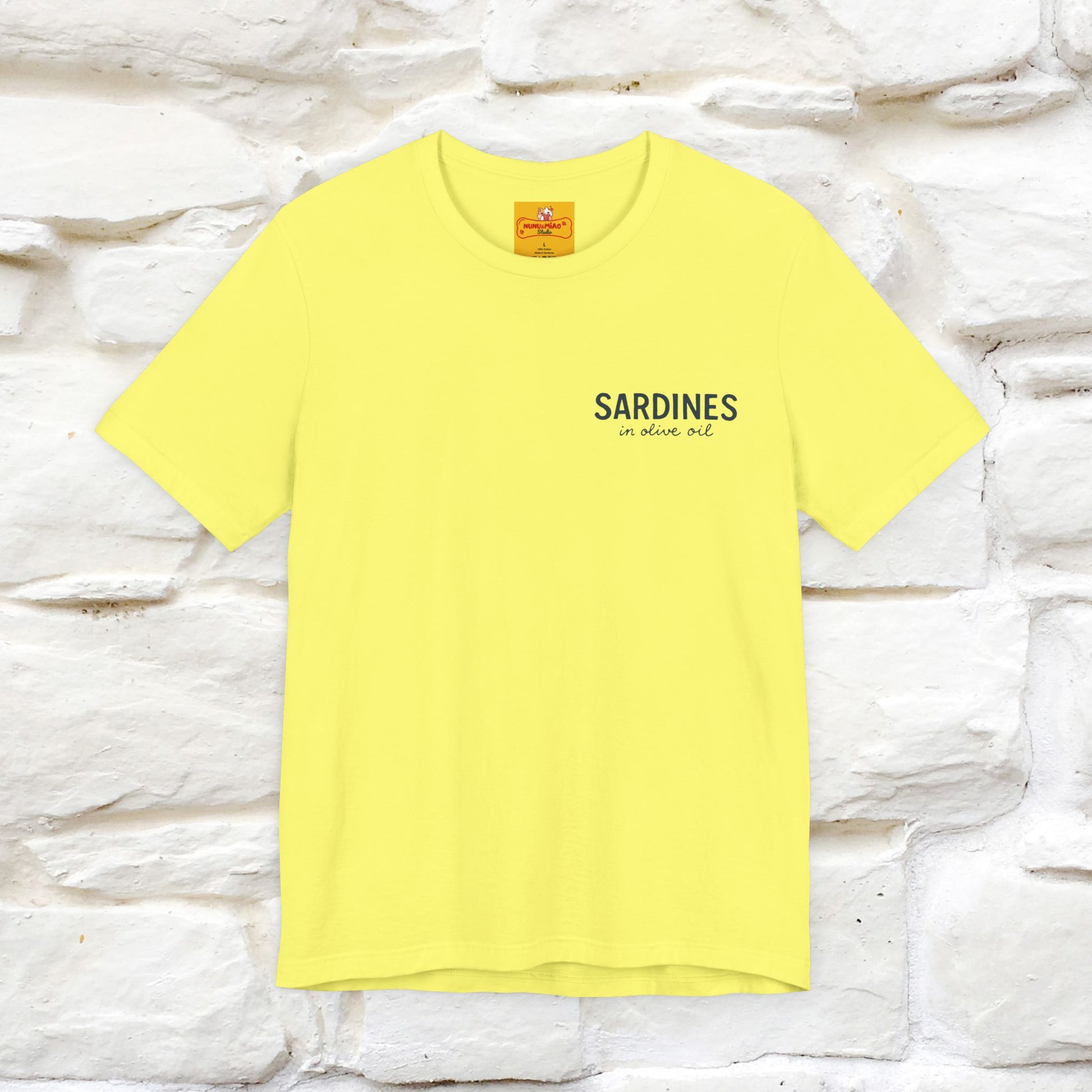 "Sardines In Olive Oil" Cute T-shirt | Front & Back Design|Nunu&Miao Studio - Nunu&Miao Studio